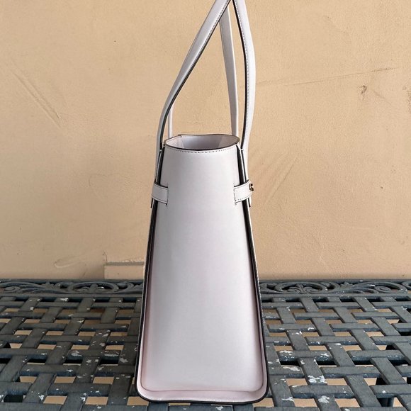 Michael Kors Carmen Large North South Shoulder Tote Bag MK Pink Dark Powder Blus - Picture 5 of 13